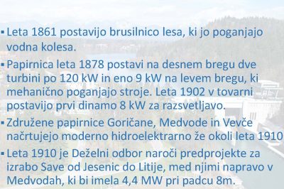 Začetki izrabe energije Save v Medvodah