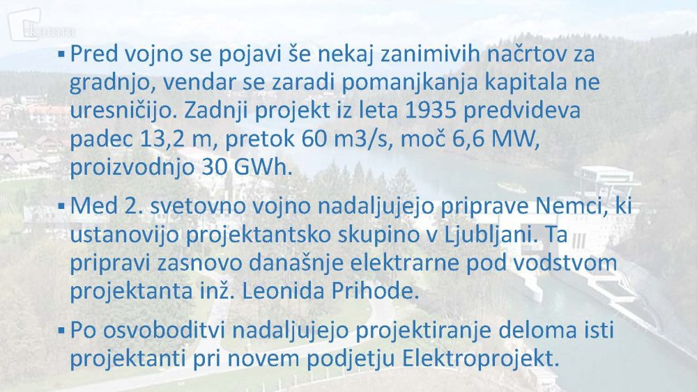 Priprave na gradnjo HE Medvode