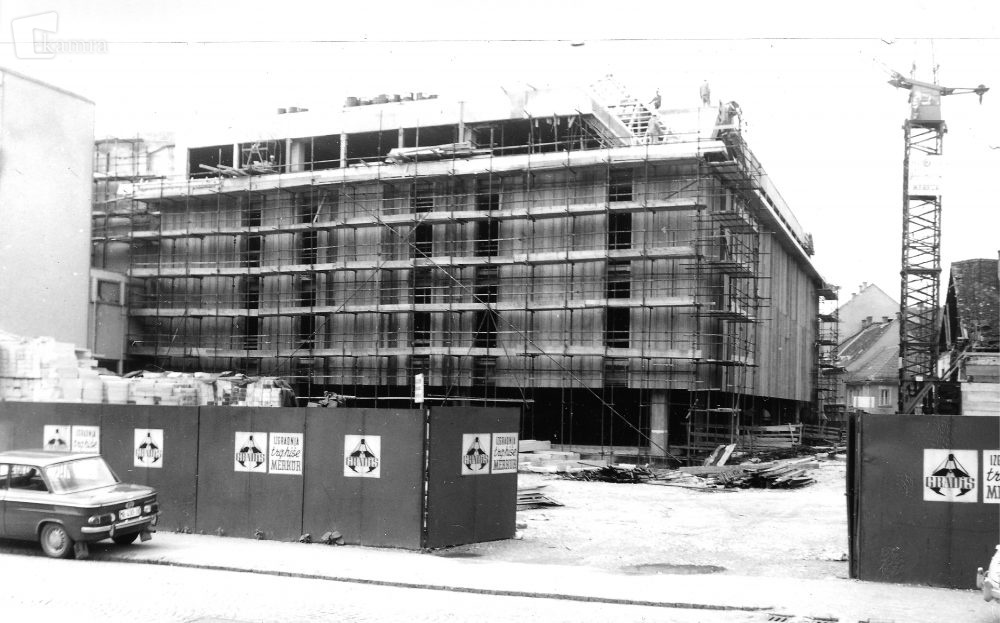 Gradnja Trgovske hiše Merkur, 1970