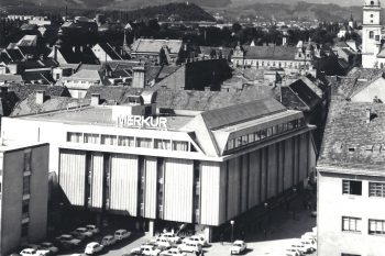 TH Merkur, pogled s strehe Slavije, 1972