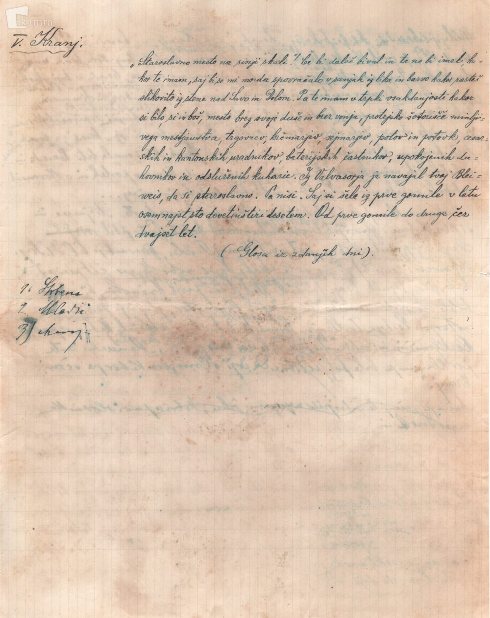 Rokopisi o Kranju 3