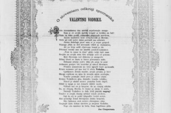 Odkritje spomenika Valentinu vodniku