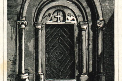 Benescheva upodobitev vhodnega portala kapele na Malem gradu v knjigi Janeza Zime z naslovom Im Gebiete der Steiner-Bahn, ki je izšla leta 1891. Upodobitev je bila leta 1894 objavljena tudi v knjigi Kamnik, zemljepisno - zgodovinski spis Ljudevita Stiasnyja (1862-1936).