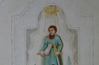 Upodobitev sv. Pavla na banjasto obokanem stropu v ladji spodnje kapele.