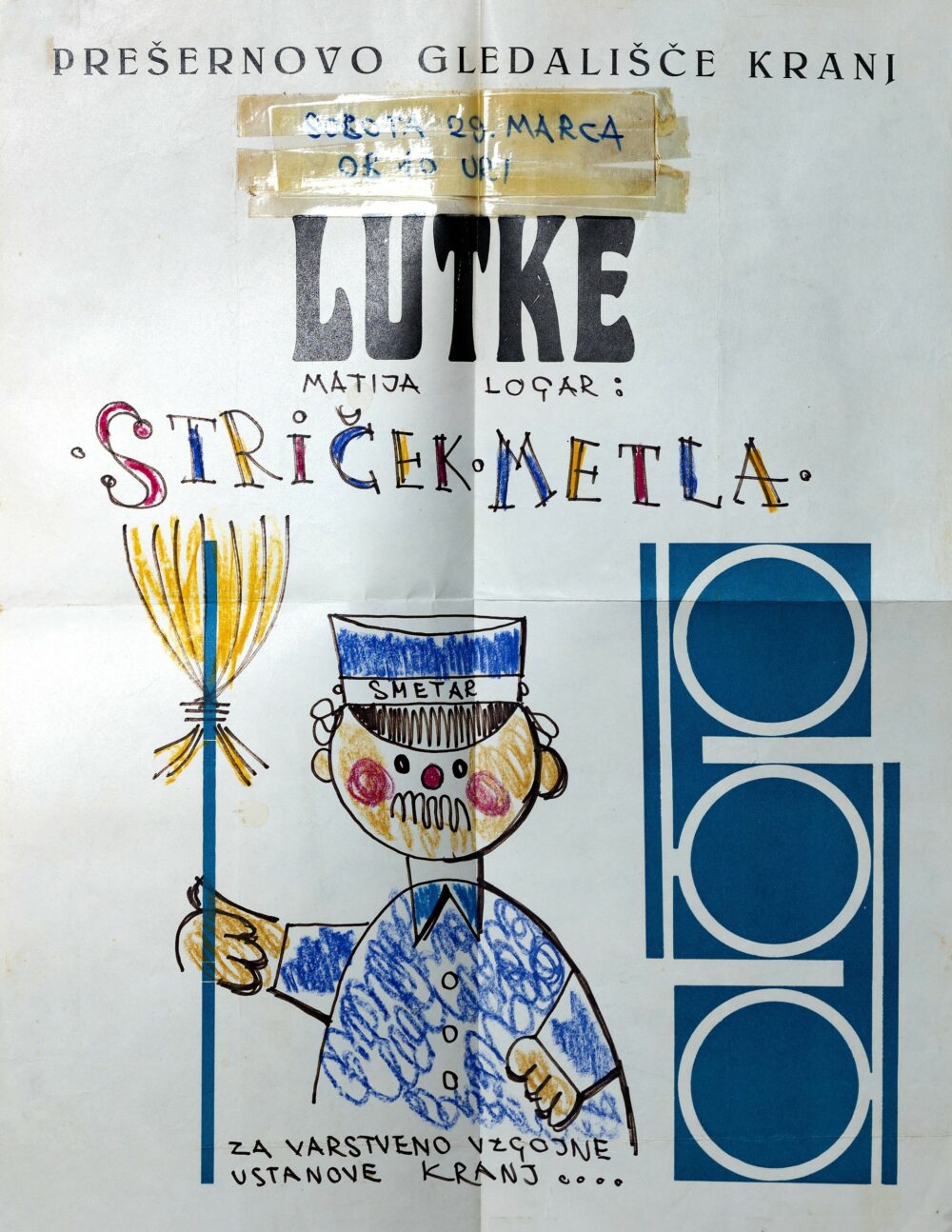 Plakat za lutkovno predstavo Striček Metla