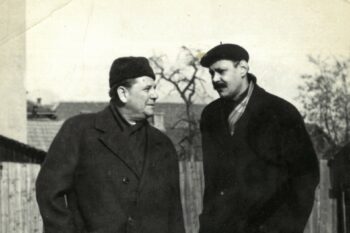Saša Kump v Vrbi z igralcem Stanetom Severjem