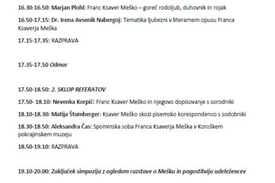 Program simpozij SG