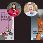 Selma Skenderović in Andraž Rožman in naslovnici njunih knjig