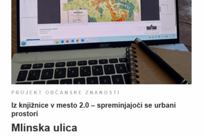 vabilo Mlinska ulica - projekt občanske znanosti