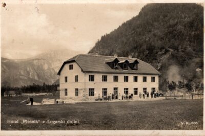 Hotel Plesnik v Logarski dolini okoli leta 1933