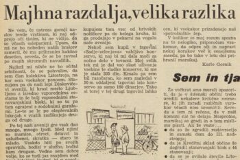 Majhna razdalja – velika razlika