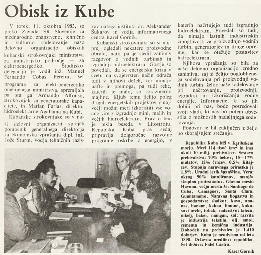 Karel Gornik: Obisk iz Kube