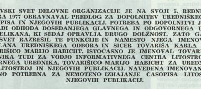 Njim je zaupano obveščanje