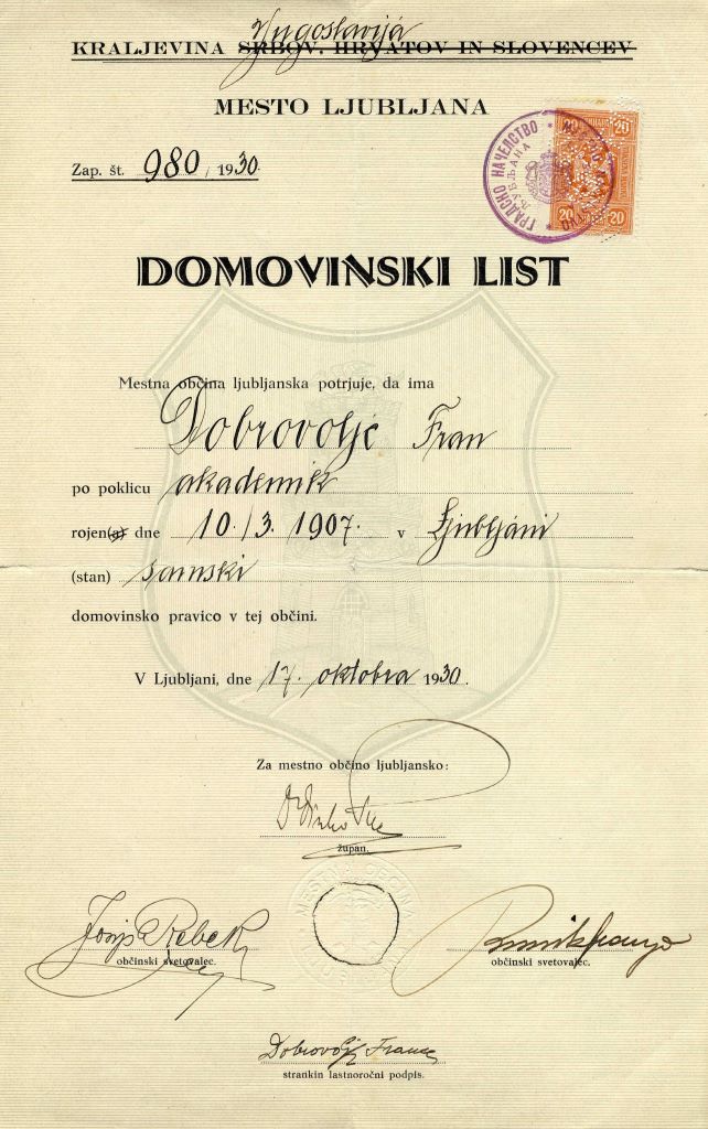 domovinski list