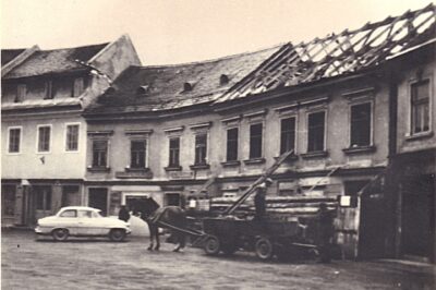 Podiranje Golobove stavbe