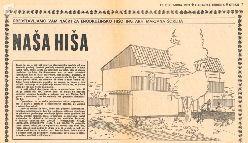 načrt enodružinske hiše