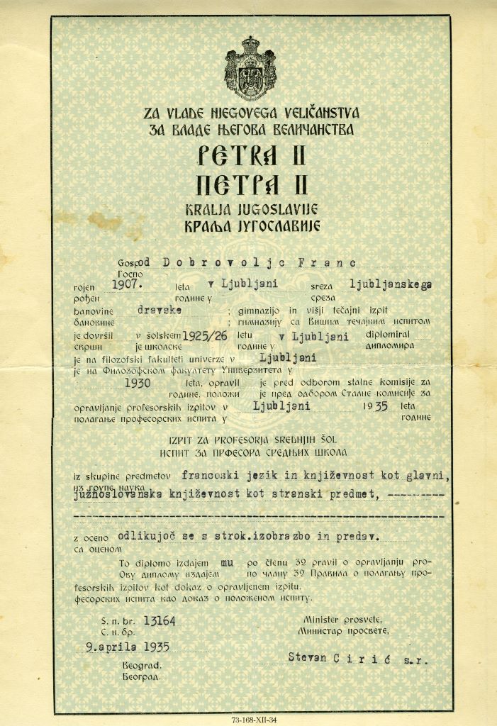 izpit za profesorja srednjih šol