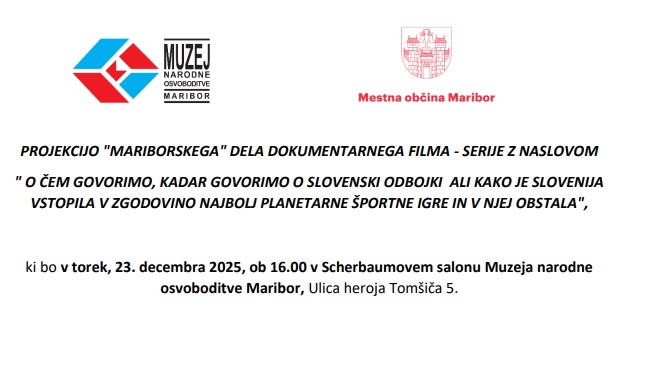 Projekcija mariborskega dela dokumentarnega filma, vabilo
