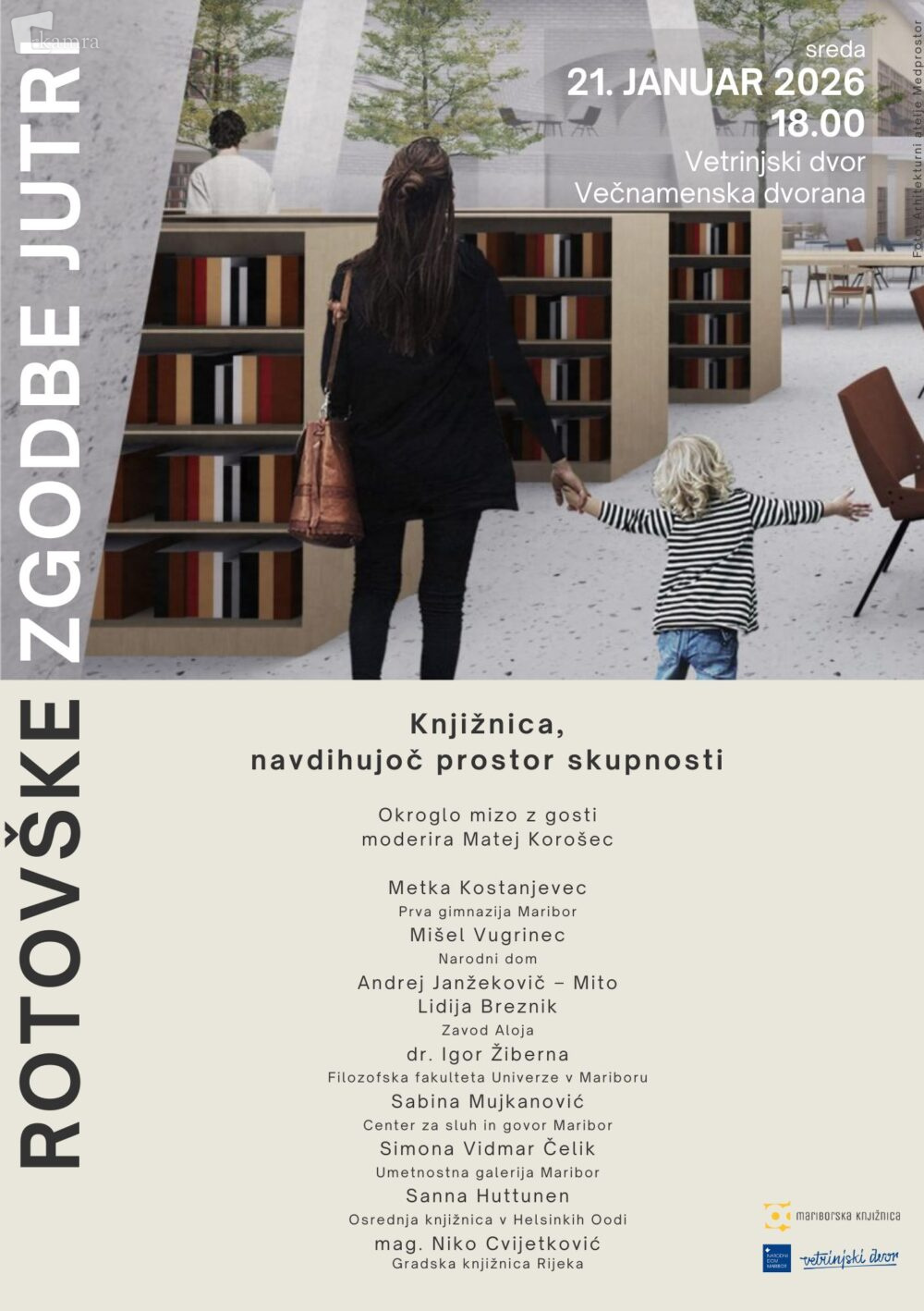Rotovške zgodbe jutri - Knjižnica, navdihujoč prostor skupnosti, vabilo