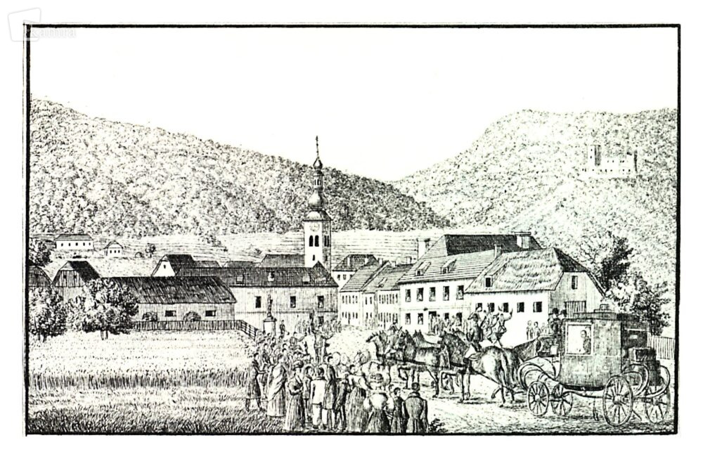 Litografija Gonobitz – Slovenske Konjice (1830) – J. F. Kaiser