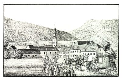 Litografija Gonobitz – Slovenske Konjice (1830) – J. F. Kaiser