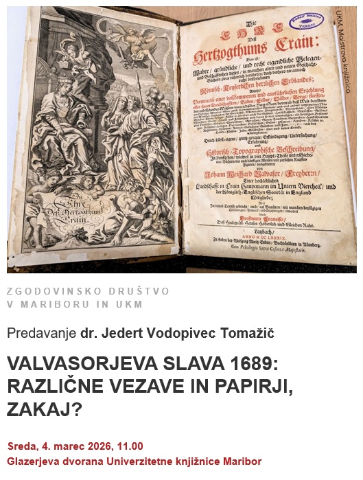 Vabilo na predavanje Valvasorjeva slava