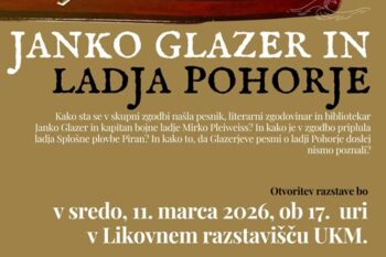 Janko Glazer in ladja Pohorje, vabilo