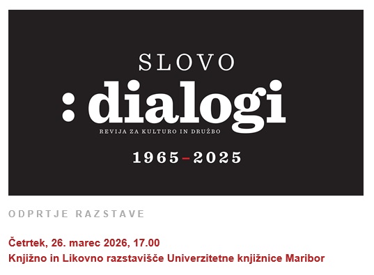 Slovo :dialogi, vabilo na odprtje razstave
