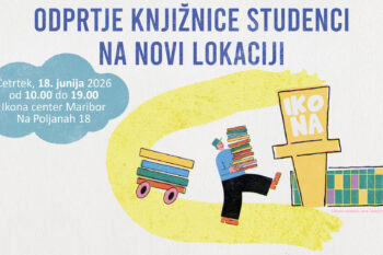 Otvoritev Knjižnice Studenci na novi lokaciji, letak