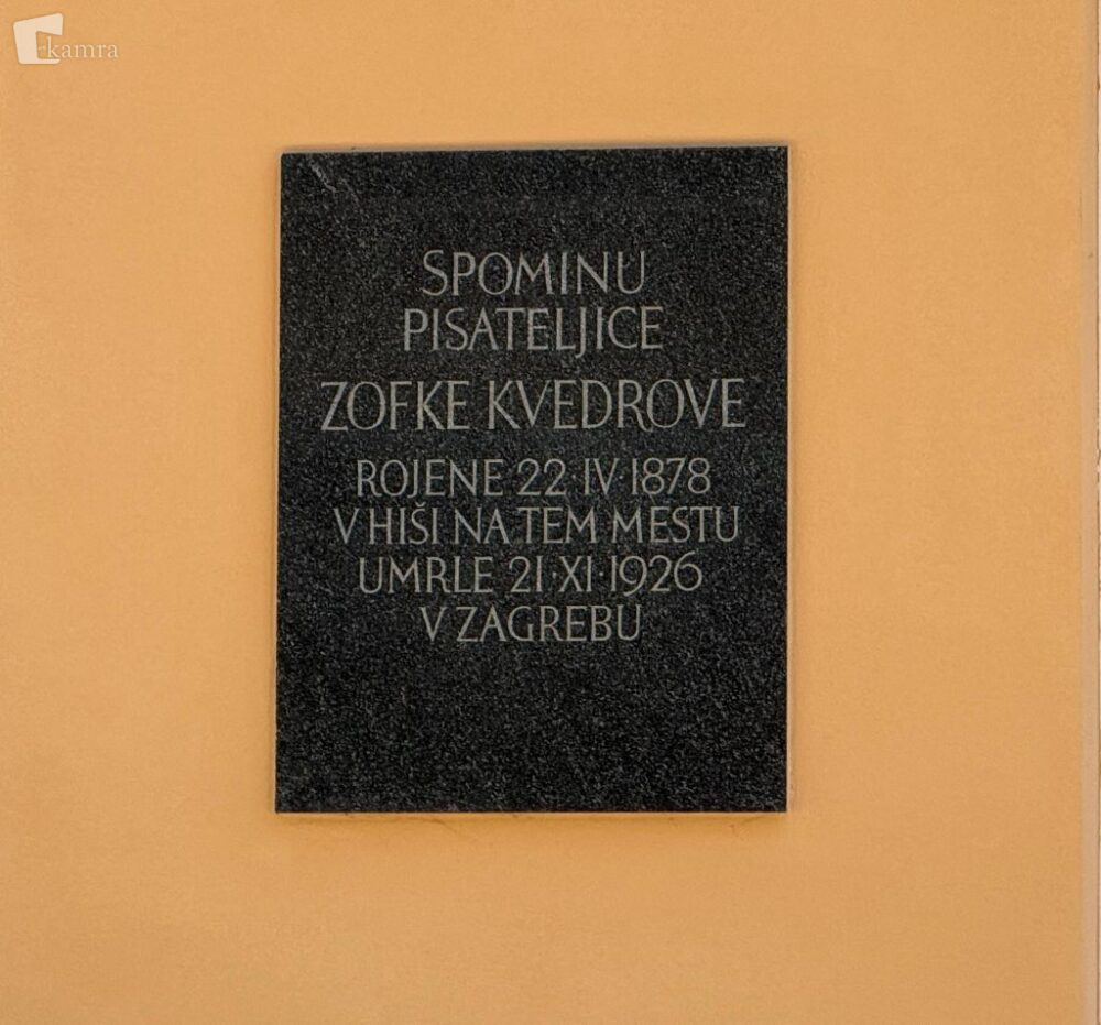 Spominska plošča Zofke Kveder v Ljubljani